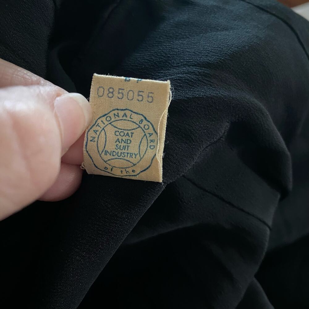 🌻 2/$20 Vintage L Union Made Double Breasted Textured Knit Cropped Jacket Blazer - Picture 4 of 4